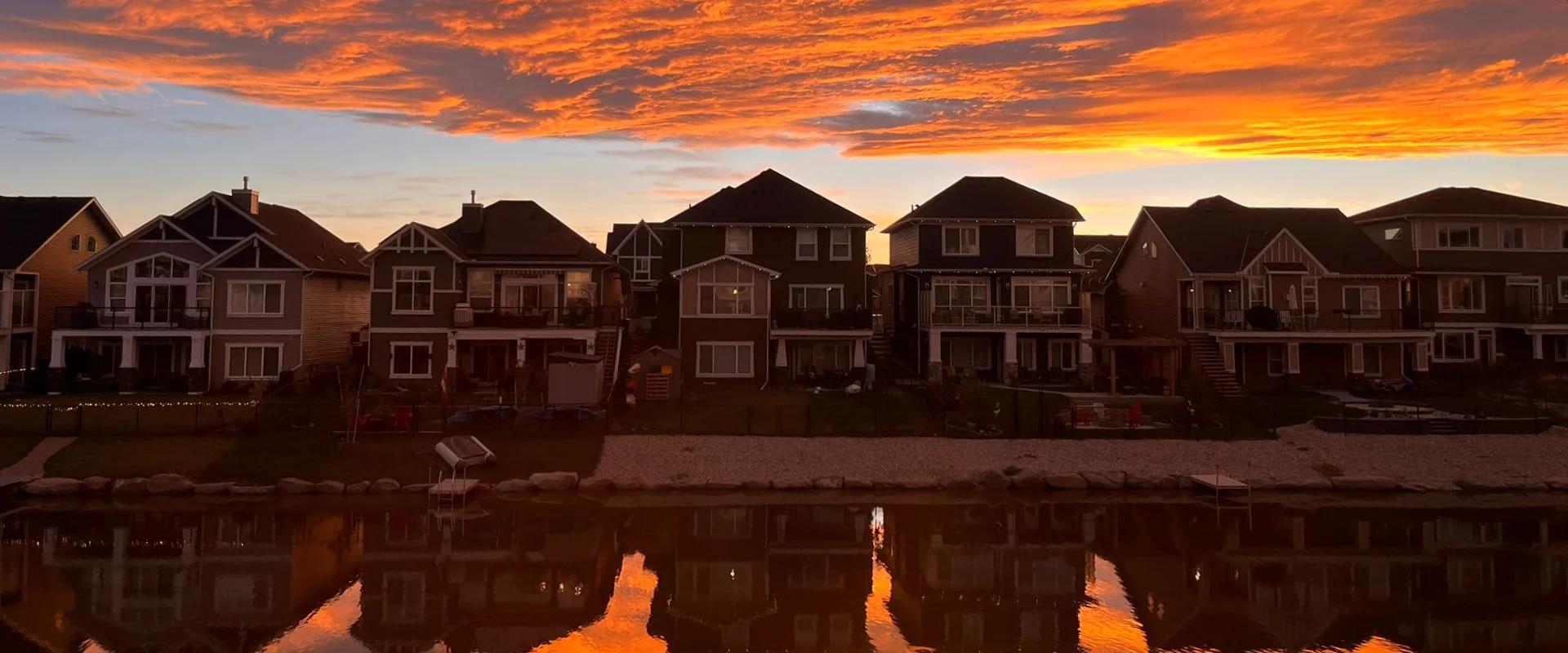 Airdrie at sunset - professional showhome cleaning services Airdrie